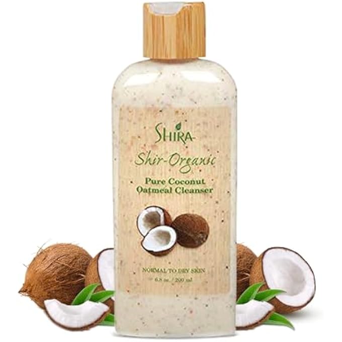 SHIRA SHIR-ORGANIC PURE COCONUT OATMEAL CLEANSER FOR NORMAL TO DRY SKIN REMOVES DEAD SKIN CELLS AND PROVIDE NOURISHED HYDRATED SOOTHING SKIN.(200ML) - Image 1
